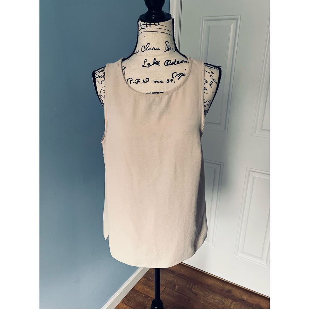Spin Women's Size Large Sleeveless Pink Blouse Top Side Slits